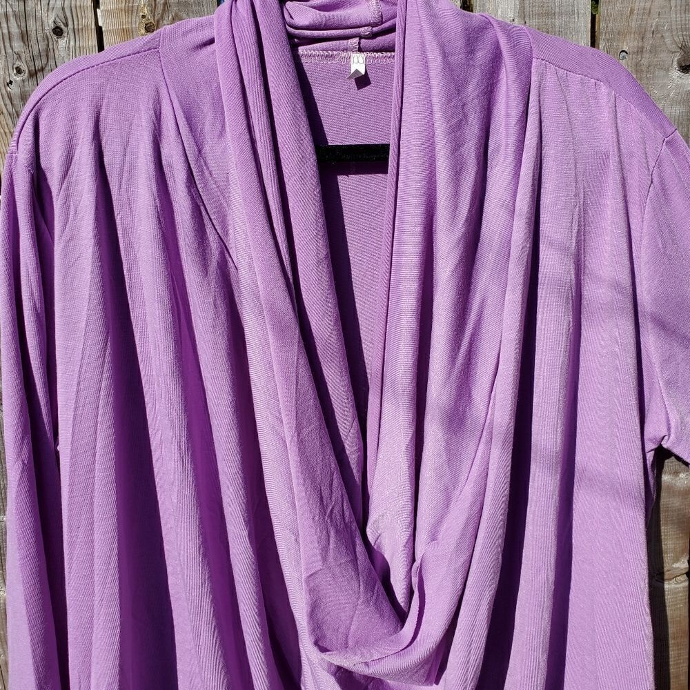 Purple Draped Front Tunic - Picture 8 of 8